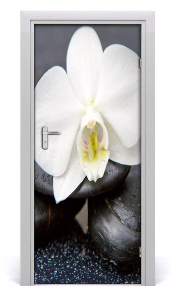 Fototapeta na dvere orchidea zen 85x205 cm