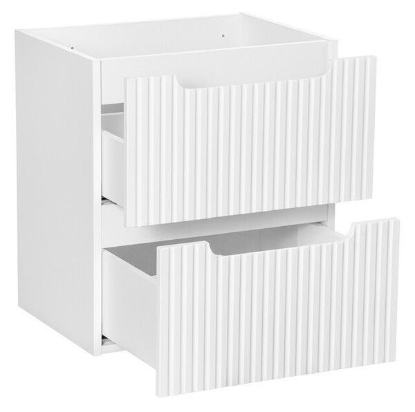 Comad Závesná skrinka Nova White Beyond s doskou a umývadlami 120 cm biela/dub evoke