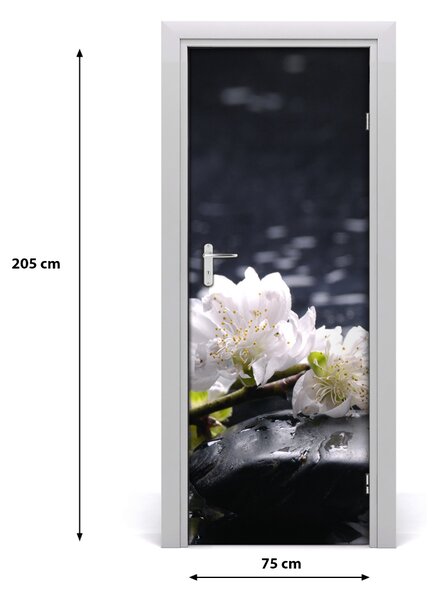 Fototapeta na dvere kvet kamene 75x205 cm