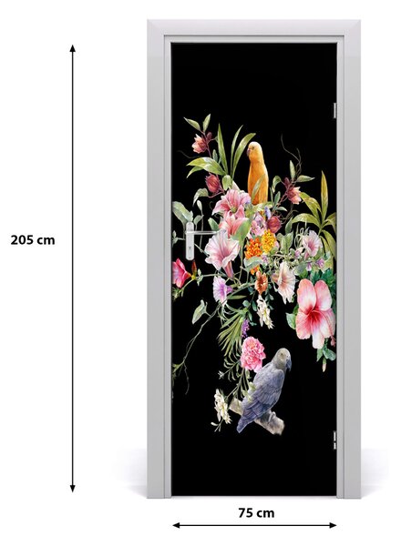 Fototapeta na dvere havajský vzor 75x205 cm