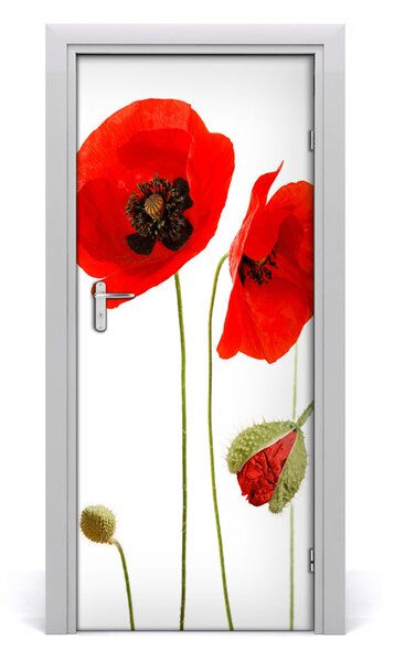 Fototapeta na dvere poľné mak 85x205 cm