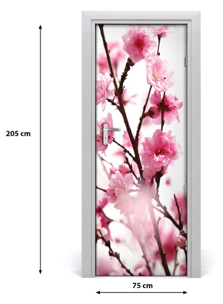 Fototapeta na dvere kvety slivky 75x205 cm