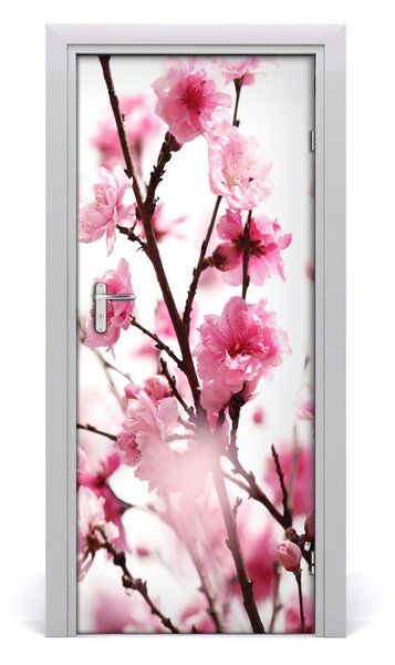 Fototapeta na dvere kvety slivky 85x205 cm