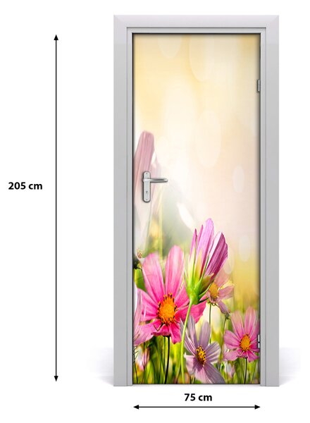 Fototapeta na dvere poľné kvety 75x205 cm