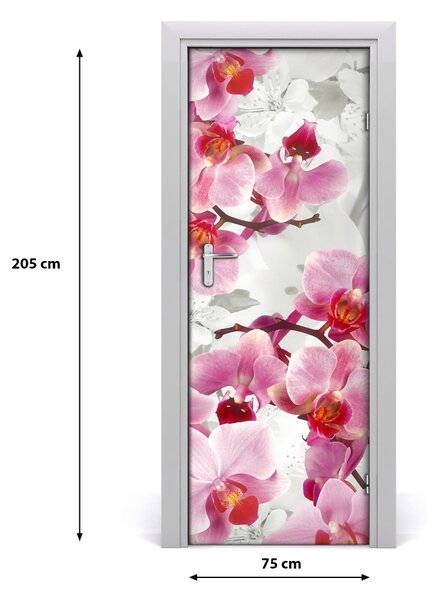 Fototapeta na dvere ružová orchidea 75x205 cm
