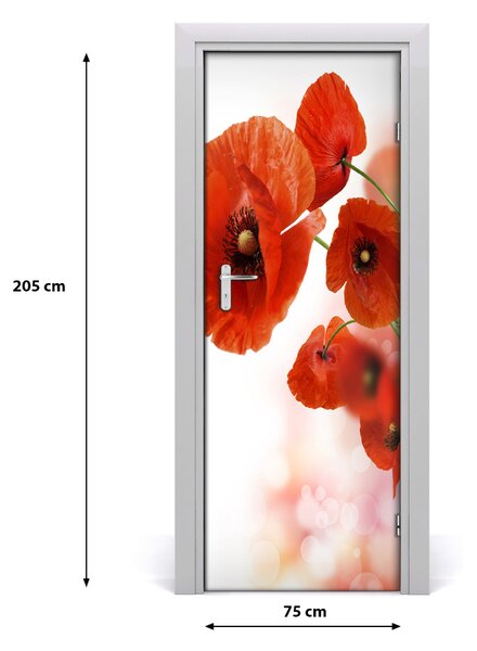 Fototapeta samolepiace poľné mak 75x205 cm
