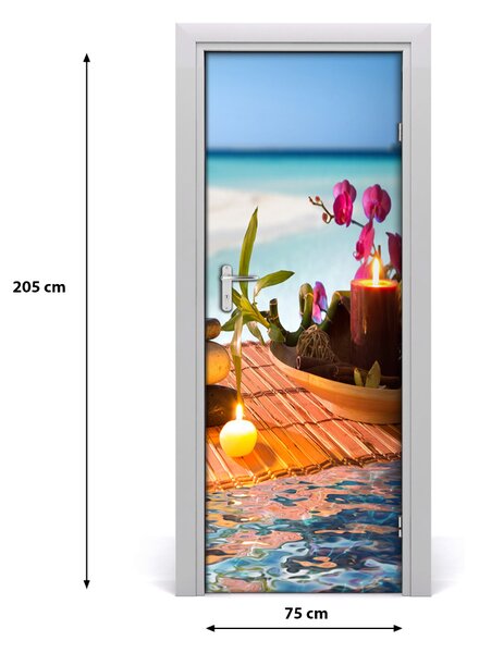Fototapeta samolepiace Orchidea a bambus 75x205 cm