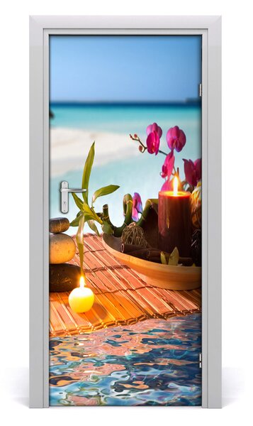 Fototapeta samolepiace Orchidea a bambus 85x205 cm