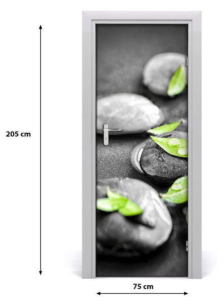 Fototapeta samolepiace Lístie kamenia zen 75x205 cm