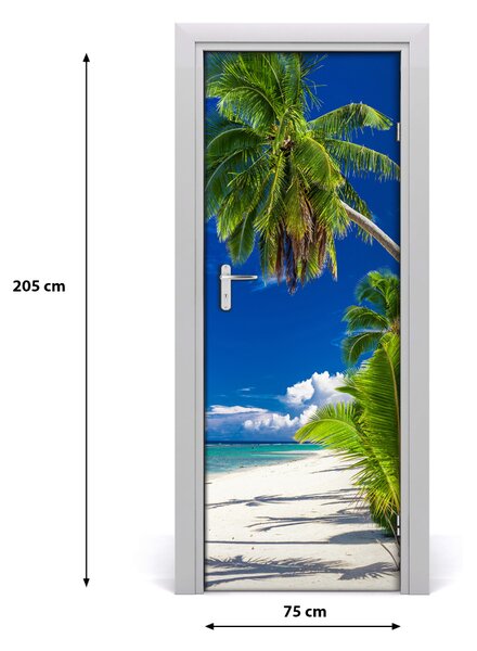 Fototapeta na dvere tropická pláž 75x205 cm