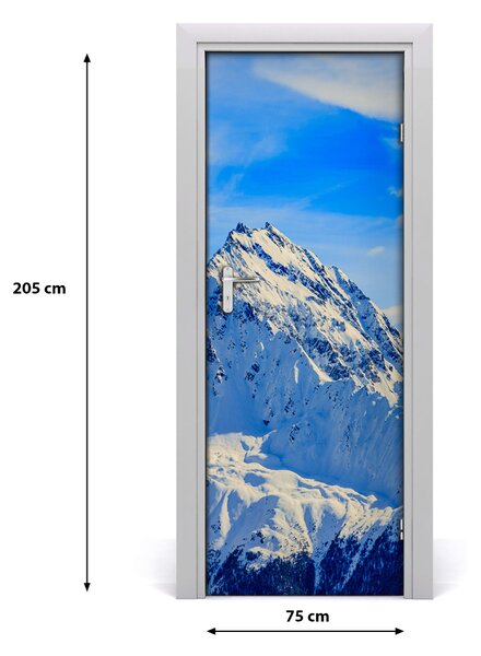 Fototapeta na dvere hory zima 75x205 cm