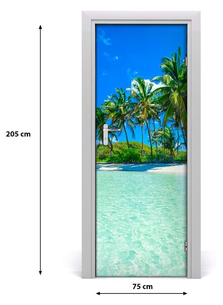 Fototapeta na dvere tropická pláž 75x205 cm