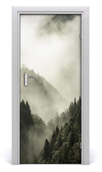 Fototapeta na dvere hmla nad lesom 85x205 cm