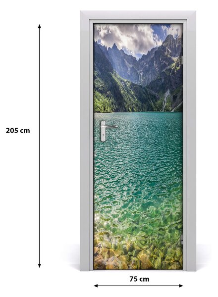 Fototapeta na dvere jazero v horách 75x205 cm