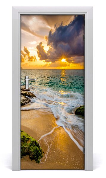 Fototapeta na dvere západ slnka mora 85x205 cm