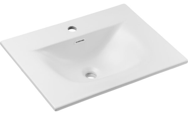 Comad Závesná skrinka Talia Casella so zápustným umývadlom 60 cm čierny/dub casella