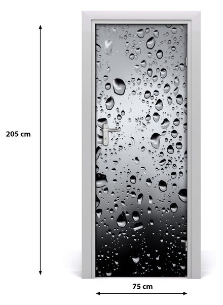 Fototapeta na dvere kvapky vody 75x205 cm
