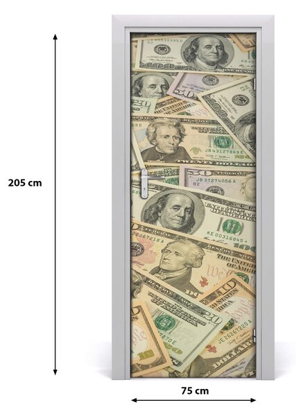 Fototapeta na dvere doláre 75x205 cm