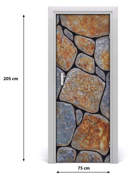 Fototapeta na dvere kamenia pozací 75x205 cm