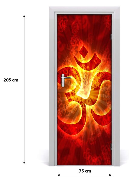 Fototapeta na dvere horiace znak 75x205 cm