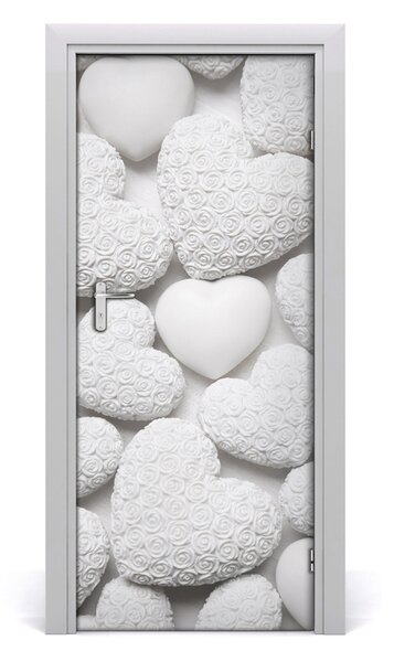 Fototapeta na dvere biele pozadie srdce 85x205 cm