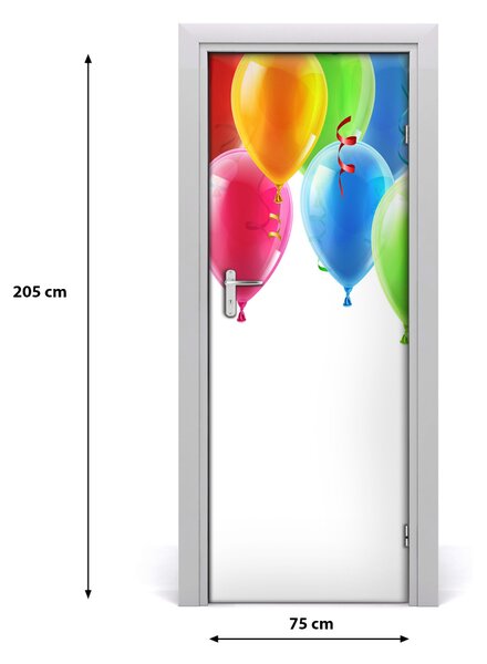Fototapeta na dvere farebné balóny 75x205 cm