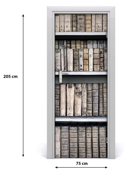 Fototapeta na dvere polička na knižky 75x205 cm