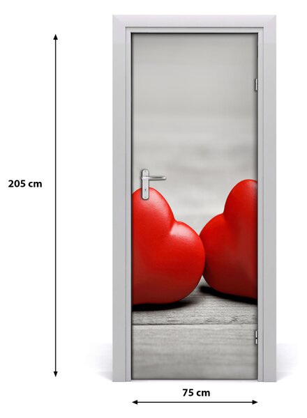 Fototapeta na dvere srdce na dreve 75x205 cm