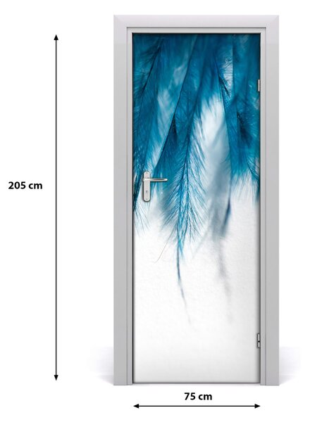 Fototapeta na dvere modrá pera 75x205 cm