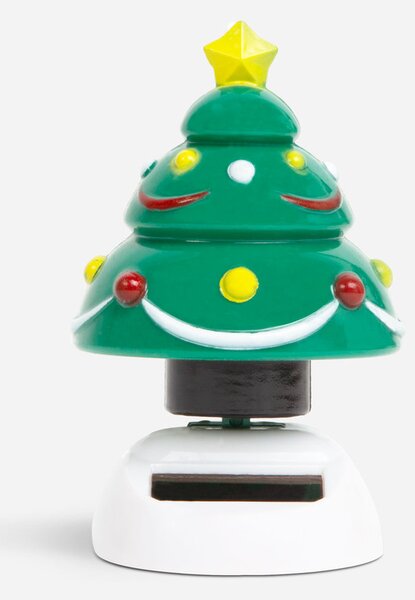 Solárna dekorácia - vianočný stromček - 10cm - zelený