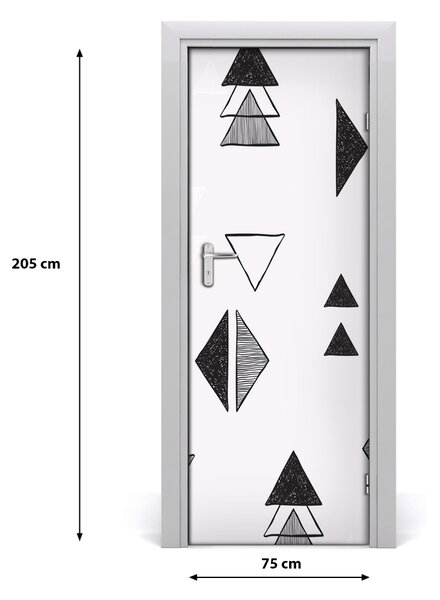 Fototapeta na dvere trojuholníky pozadia 75x205 cm
