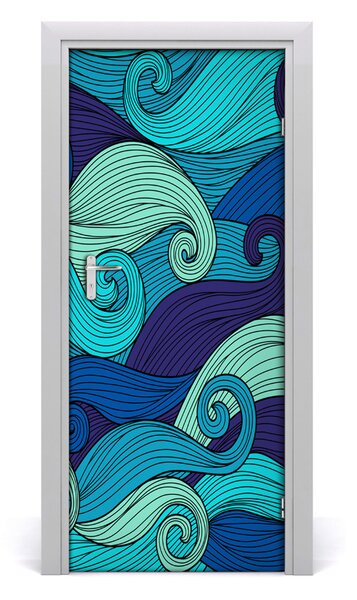 Fototapeta na dvere abstraktné vlny 85x205 cm