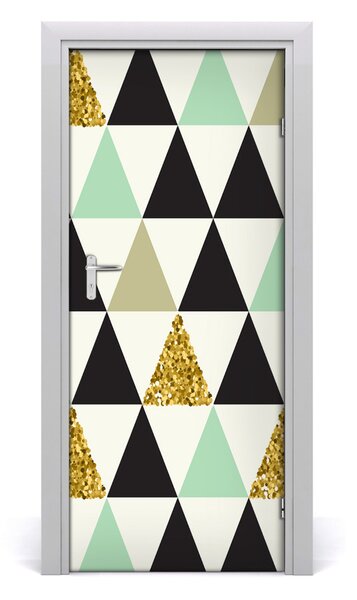 Fototapeta na dvere farebné trojuholníky 85x205 cm