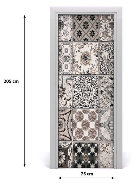Fototapeta na dvere keramické kachličky 75x205 cm