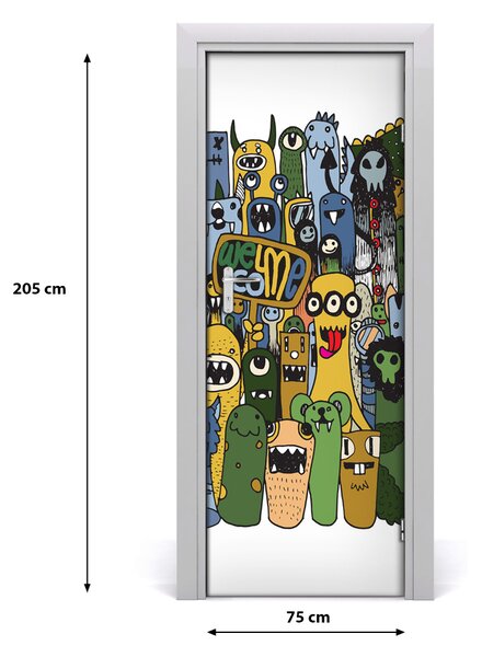 Fototapeta samolepiace na dvere netvory 75x205 cm