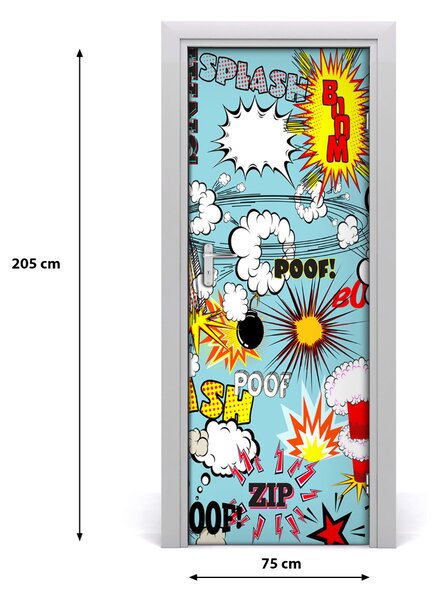 Fototapeta samolepiace na dvere komiks 75x205 cm