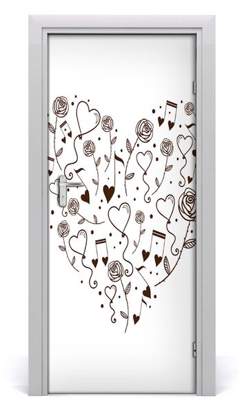 Fototapeta samolepiace na dvere srdce 85x205 cm