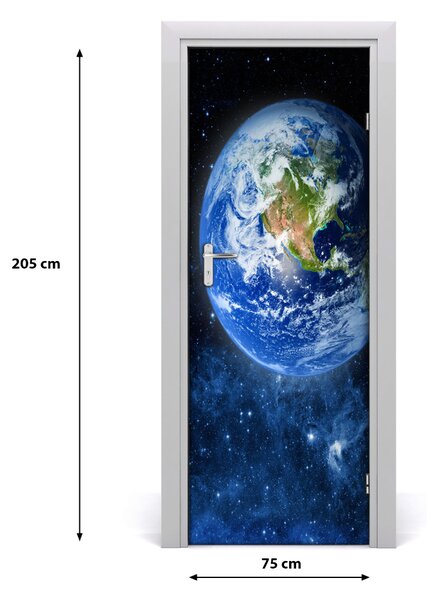 Fototapeta samolepiace na dvere zemeguľa 75x205 cm