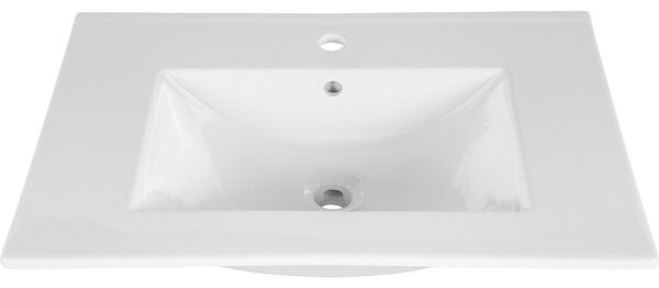Comad Závesná kúpeľňová skrinka Aster Lava so zápustným umývadlom 60 cm biela