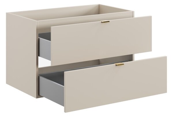 Comad Závesná skrinka pod umývadlo Dalia Cashmere s doskou 80 cm kašmírová