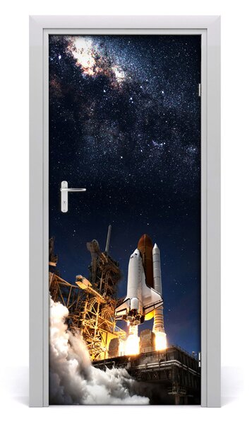 Fototapeta samolepiace dvere štartujúci raketa 85x205 cm