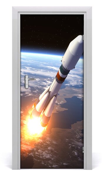 Fototapeta samolepiace dvere kozmická raketa 85x205 cm