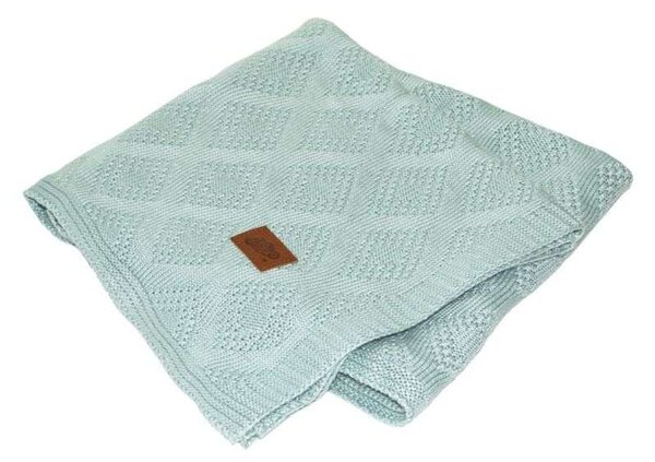 DETEXPOL Pletená bambusová deka do kočíka mátová Bambus, 80/100 cm