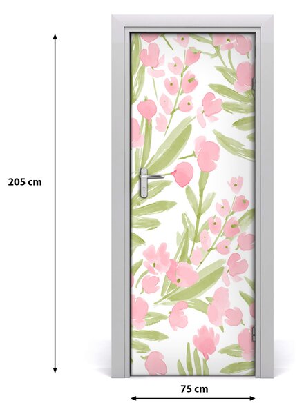 Fototapeta samolepiace na dvere ružové kvety 75x205 cm