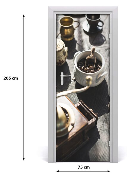 Fototapeta samolepiace na dvere mlynček na kávu 75x205 cm