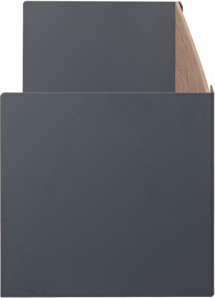 NÁSTENNÁ POLICA, antracitová, farba duba, 45/18/18 cm - Regály, Online Only