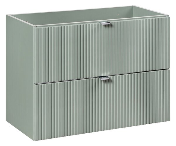 Comad Závesná skrinka pod umývadlo Line Reed s doskou 80 cm zelená/dub coast evoke