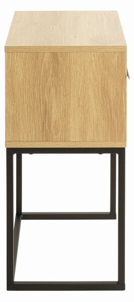 NOČNÝ STOLÍK, čierna, farba duba, 40/60/28 cm - Nočné stolíky, Online Only