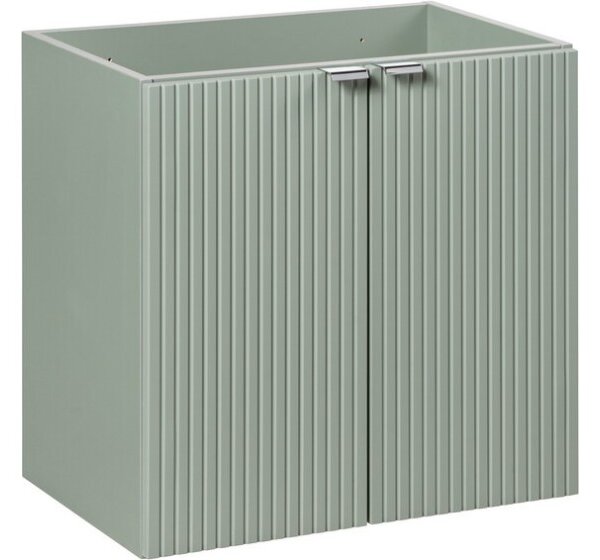 Comad Závesná skrinka Line Reed Green Pati s doskou a umývadlami 140 cm zelená/dub coast evoke