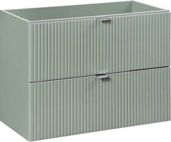 Comad Závesná skrinka pod umývadlo Line Reed Green s doskou 120 cm zelená/dub casella